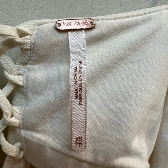 Free People Tropical Wave Crop Top in Cream - Picture 5 of 6